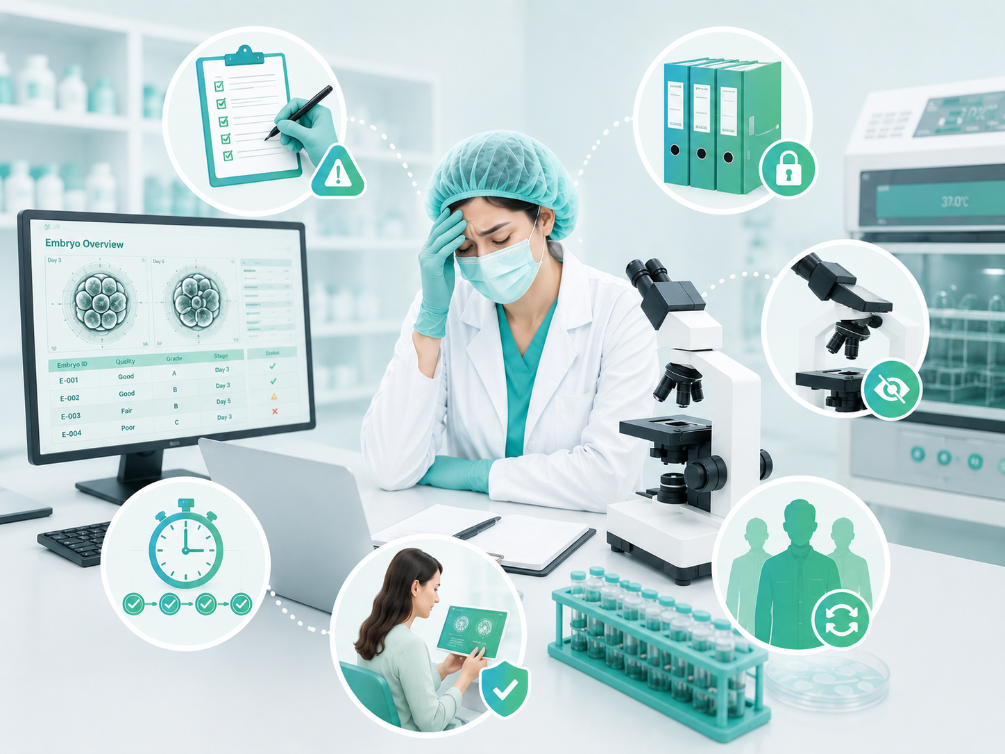 Common challenges in IVF laboratories with manual witnessing and compliance